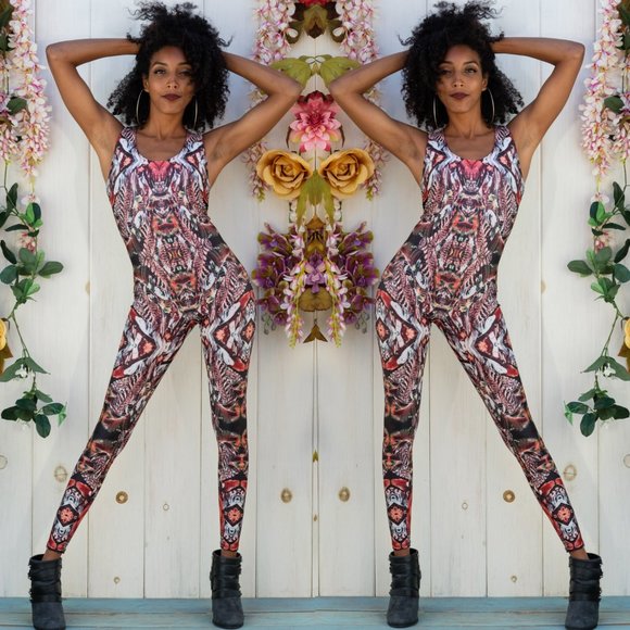 Warrior Within Designs Pants - Feather Catsuit - Warrior Within Designs